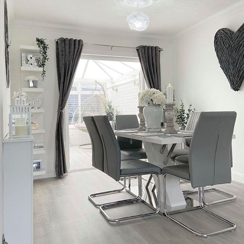 grey dining rooms