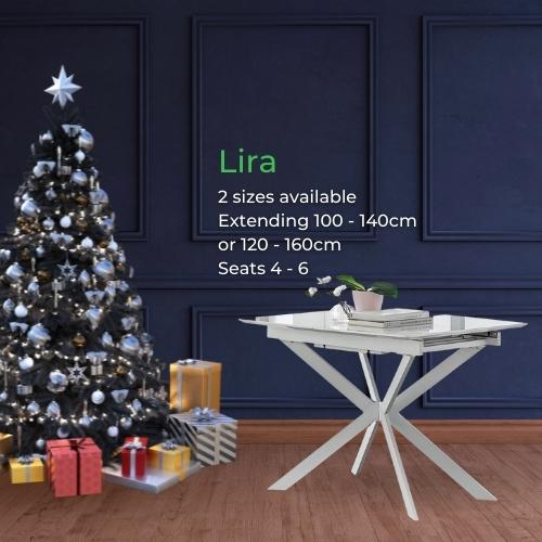 hosting the perfect Christmas - Lira white gloss extending table