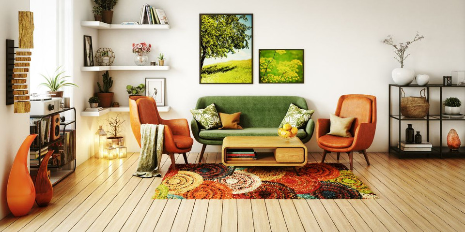 Modern 70s interior design blog image link