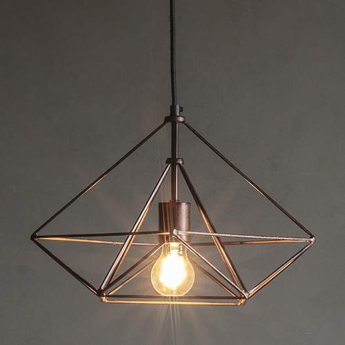  Industrial wire-frame pendent hanging light fixing