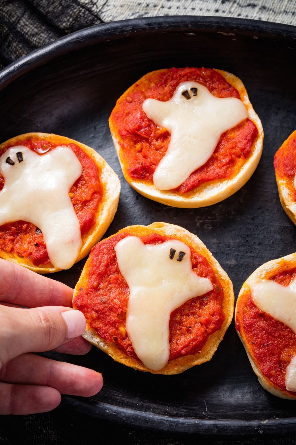 Ghost style pizza slices