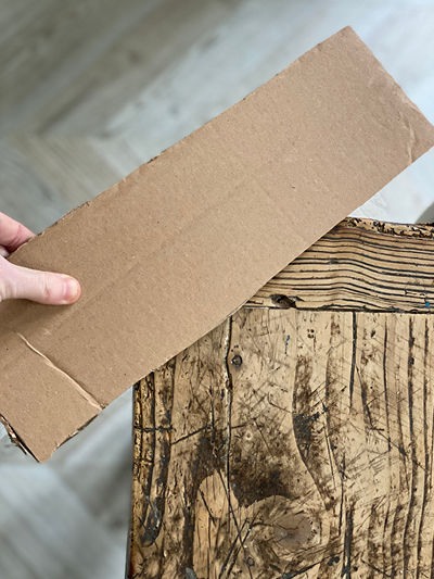Use cardboard strips to protect corners of furniture when packing to move house.