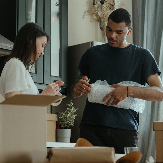 Packing one room at a time helps when packing to move house