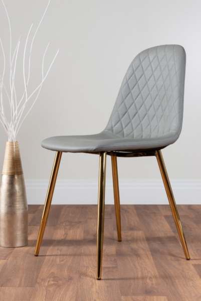 The Corona faux leather chair in grey