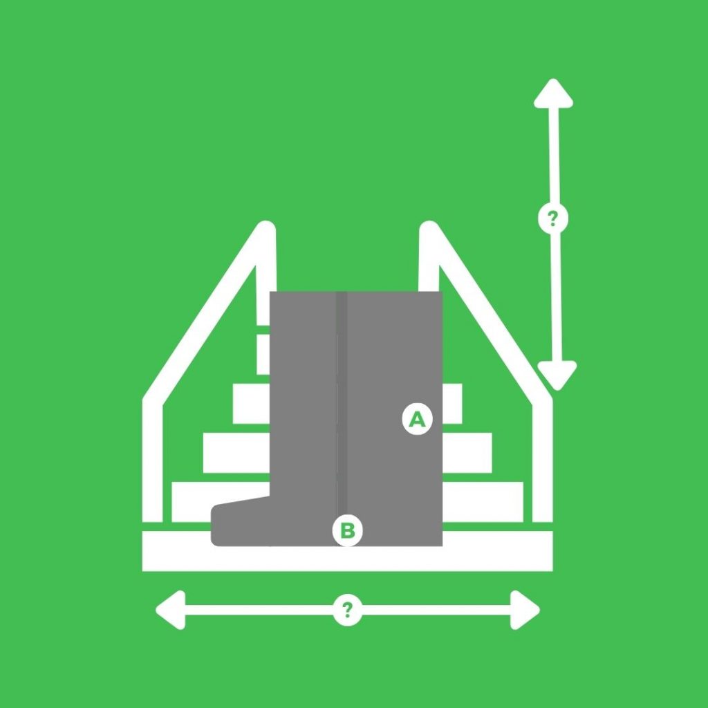 icon style infographic showing showing sofa on stairs