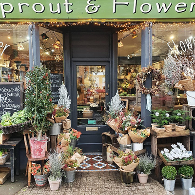 Sprout and Flower shop front in Mere