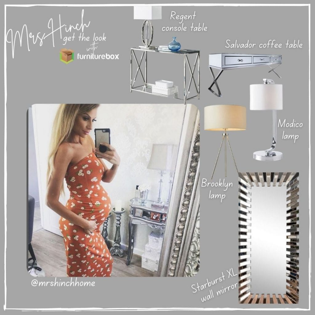 Mrs Hinch instagram image with recreate the look moodboard.