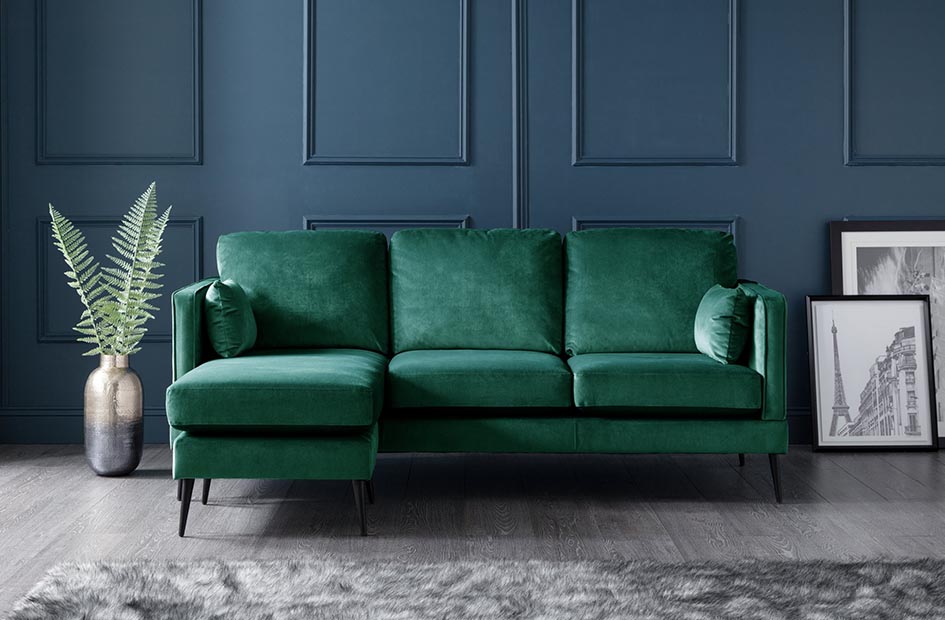 what colour sofa goes with grey carpets - Furniturebox UK Olive green velvet sofa