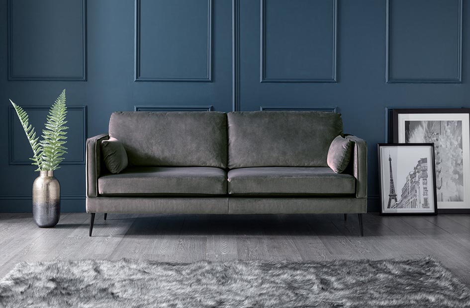 what colour sofa goes with grey carpets - Furniturebox UK Olive sofa