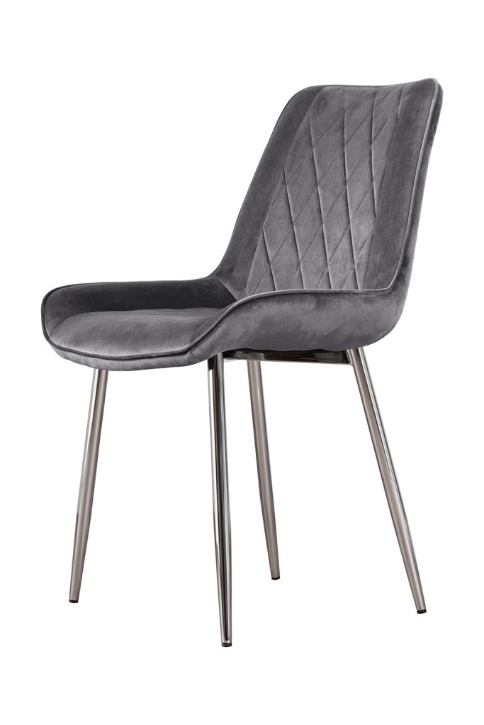The Pesaro velvet chair in black