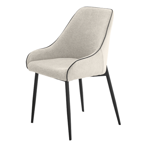 2x Beaumont Cream Fabric Dining Chairs