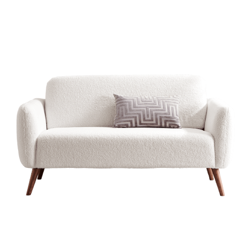 Teddy White Boucle 2 Seater Sofa