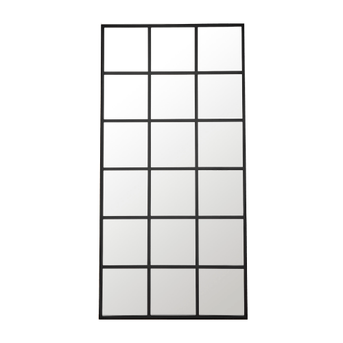 Yoko Black Rectangular Large Window Mirror