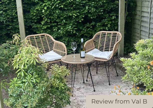 Belize Outdoor 2 Seat Bistro Set Beige