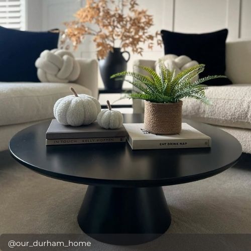 Palma Round Black Coffee Table
