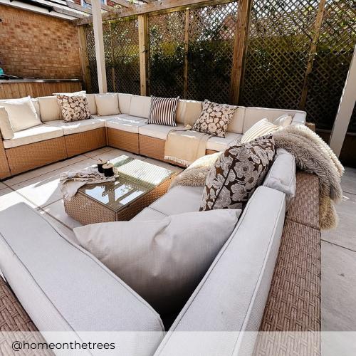 Garden Sofa Outside in the Shade