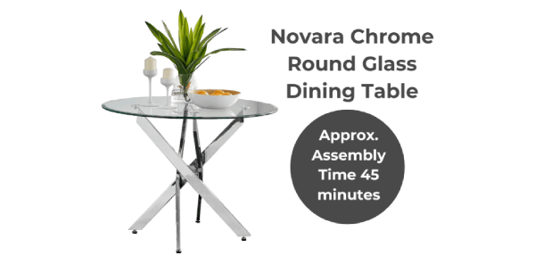 Novara Round Glass Dining Table