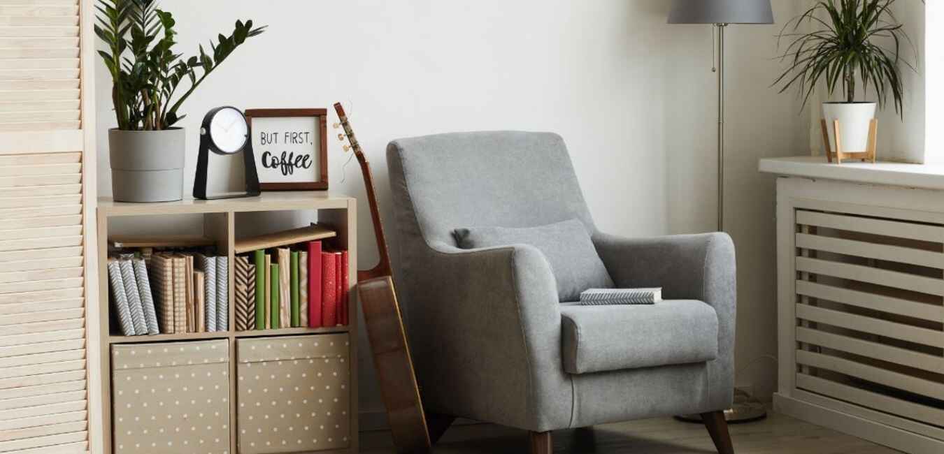 cosy reading chair book nook on a budget blog image