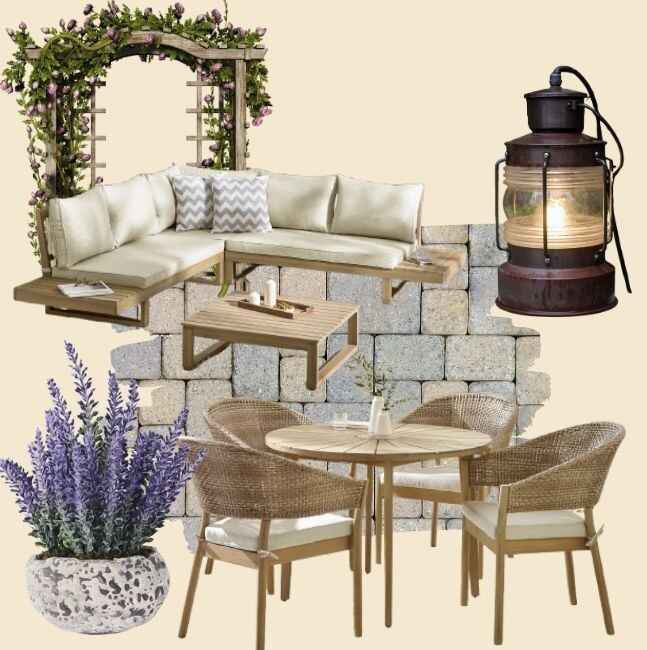 matching wood outdoor furniture