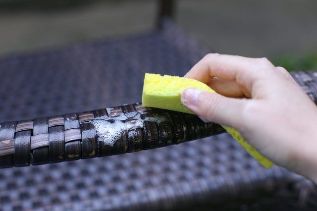 cleaning to repair rattan garden furniture sofa