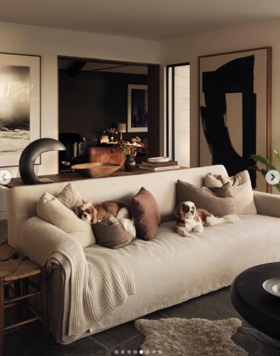 Courtney Cox's quiet luxury living room