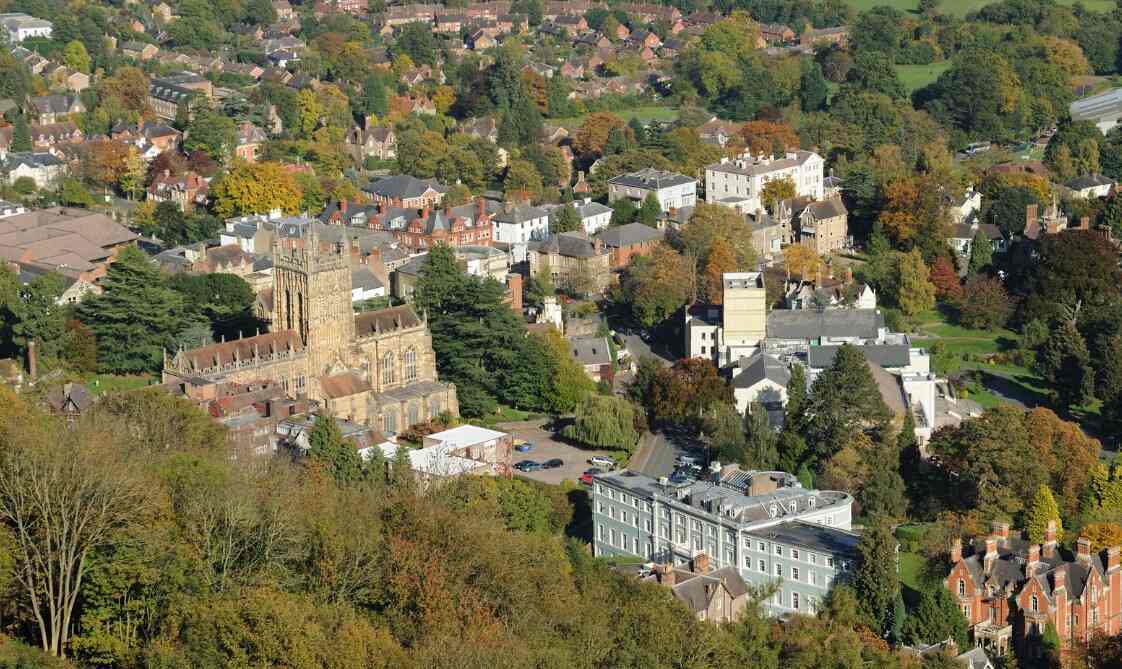 Aerial photo of Malvern, Worcestershire