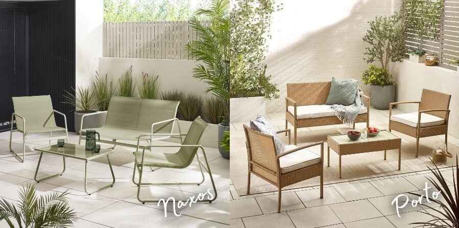 small affordable rattan garden sofa chairs sets