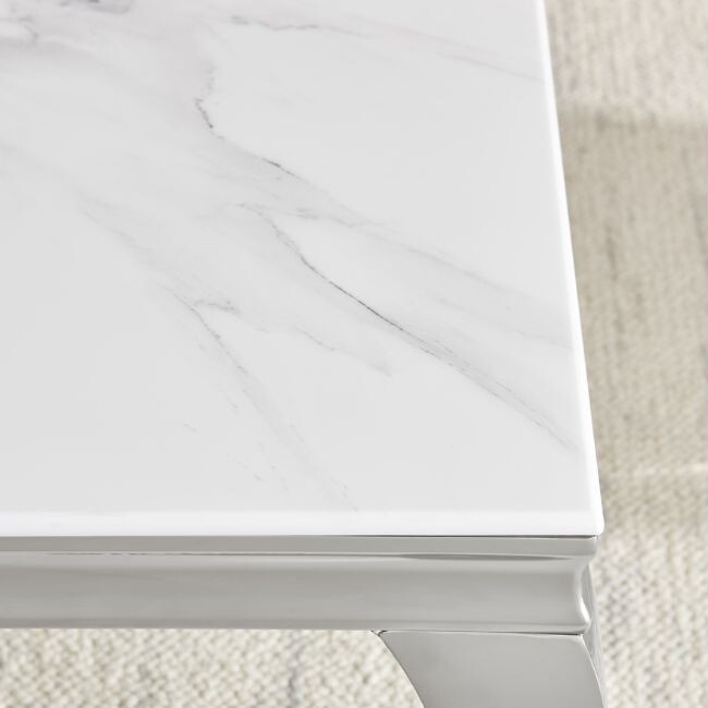 white marble table top close up